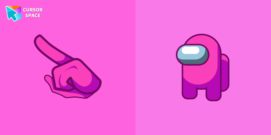Among Us Pink Character cursor cursor pack